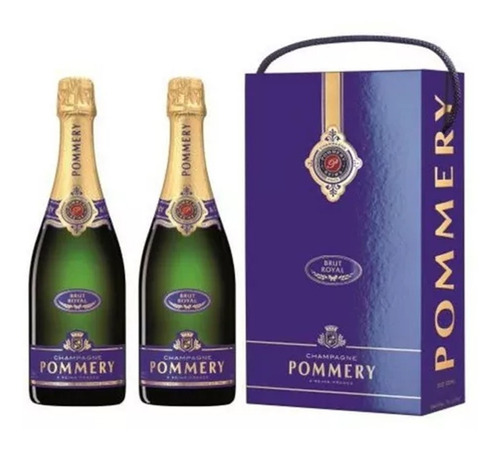 Champagne Pommery Reims Brut Royal Twin Pack 2 X X750cc