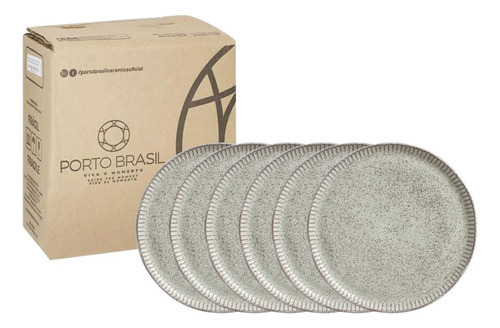 Kit C/6 Prato Raso Porto Brasil Coleção Professionals Touch Cor Pistache