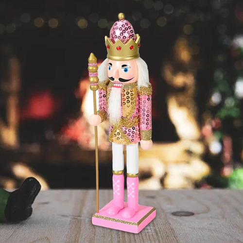 Figuras De Cascanueces De Navidad De Madera, Figuras De Rosa
