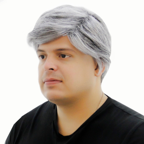Peluca De Politico Amlo Andres Manuel Presidente Gris Hombre