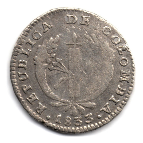 1 Real 1833 Popayán Plata