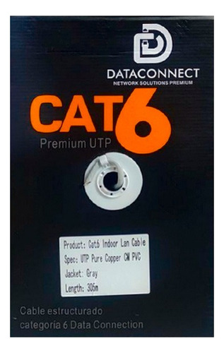 Cable Utp Cat6 Premium Data Connection 100% Cobre