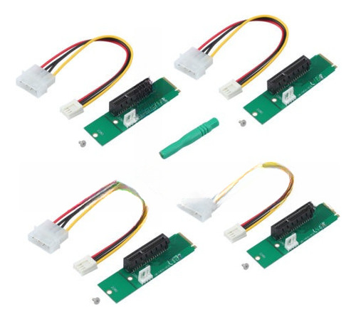 4pcs Pci-e 1 X / 4 X A M.2 M Clave 4 Carriles Pcie Ranura Pa