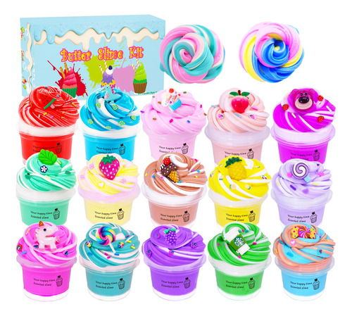 Kit De 15 Paquetes De Slime De Mantequilla, No Pegajoso, Jug