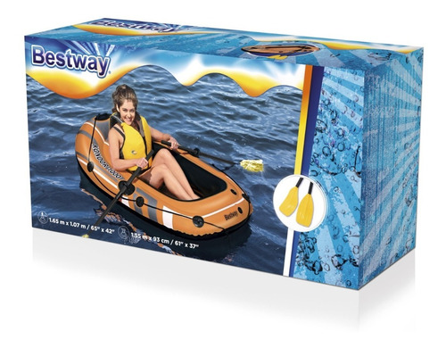 Inflable Bote Balsa Hydro Force Con Remos 155x97cm Bestway
