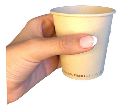 Copo Fibra Bambu 210ml - Cx 100 Unidades Biodegradável