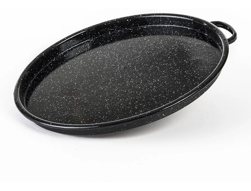 Imagen 3 de 6 de Comal Redondo De Peltre Cinsa 34 Cm Negro Brillante