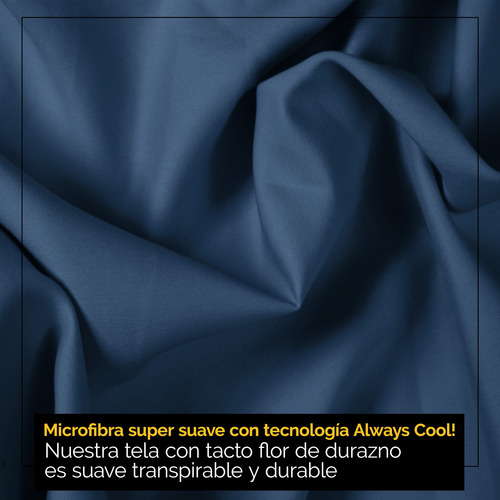 Oh! Sheets Juego De Sabanas Microfibra 5 Piezas Individual Azul Marino Liso