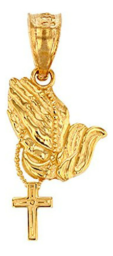 Calirosejewelry 10k Grande Oro Amarillo Manos