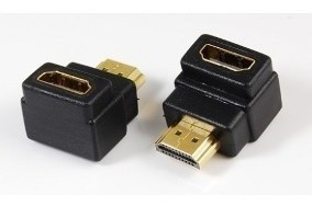 Imagen 2 de 5 de Adaptador Hdmi A Hdmi 90° Angulo L V1.4 4k 1080p - Polotecno