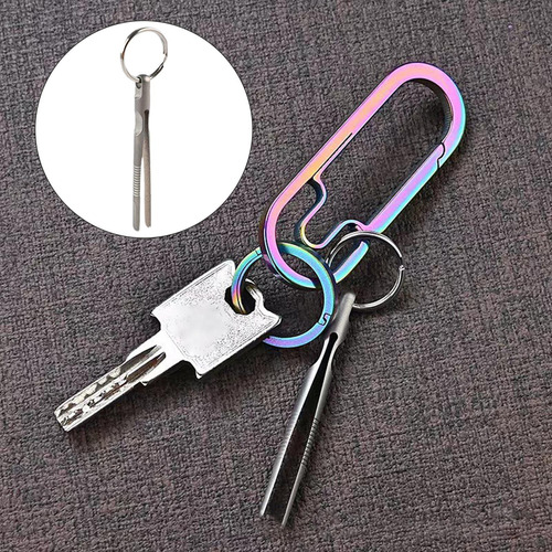 Mini Pinzas De Titanio Gadget Llavero Pinza Clip Para Viajes