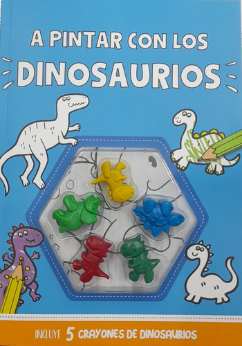 Libro Para Colorear A Pintar Con Los Dinosaurios