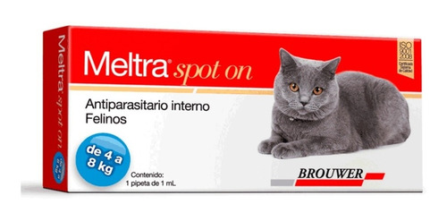 Meltra Spot On 4 A 8kg Desparasitante Interno Tópico Gato