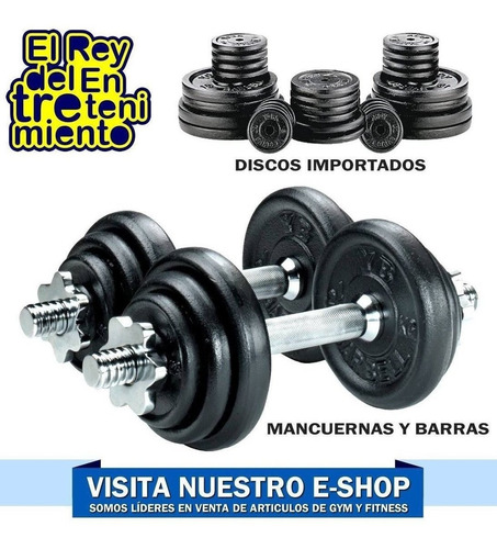 Disco 5kg Revestido Pesa P/ Mancuerna Barra No Oxida- El Rey