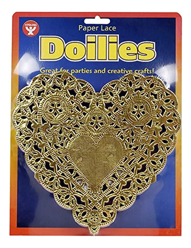 Productos De Brillo Heart Doilies 6 Pulgadas Colores Surtido