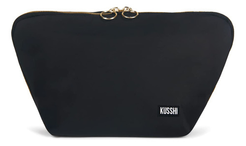 Kusshi Bolsa De Maquillaje Diaria, Saten Negro/rojo, Bolsa D