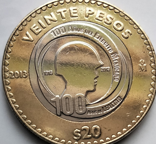 Moneda Conmemorativa De Los 100 Años Del Ejercicio Mexicano 