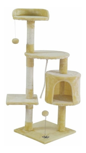 Torre Entretenimiento Con Rascador Para Gatos 40x60x110