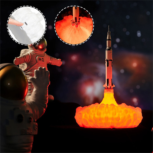 X Space Lamp Usb Recarregável Led Night Para Crianças, Prese