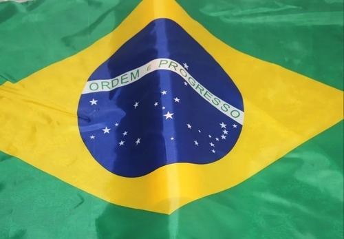 Kit 2 Bandeiras Brasil Tecido Poliéster 90 X 60cm Torcedor