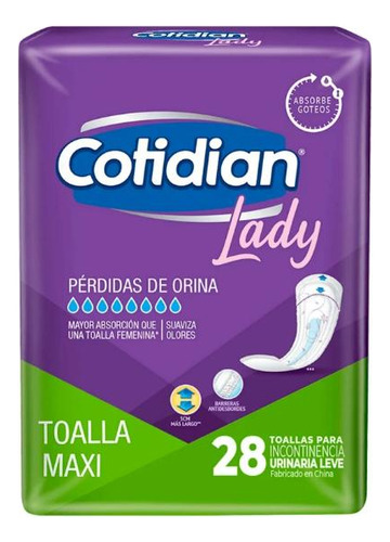 Toalla Cotidian Lady Maxi X28