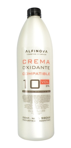 Agua Oxigenada Alfinova Crema Oxidante 10 20 30 40 Vol Litro