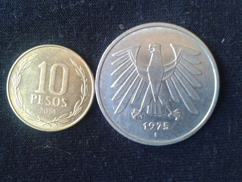 Alemania Federal 5 Mark Níquel 1975 Ceca F