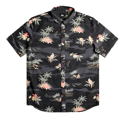 Camisa Quiksilver Lifestyle Hombre Birdwatcher Negro Cli