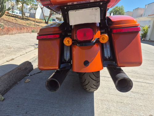 Hermosa Moto Hd, Color Naranja, Motor 114 Y Kit De Potencia