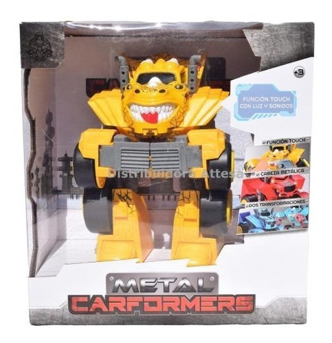 Metal Carformers Transformers Auto Robot Luz Sonido Isakito