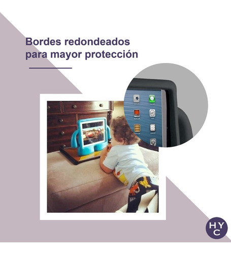 Imagen 7 de 10 de Funda Niños + Vidrio Compatible Samsung Tab E 9.6 Pul T560