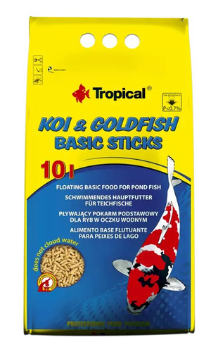 Alimento Para Peces Tropical Koi Goldfish Basic 4 Kg