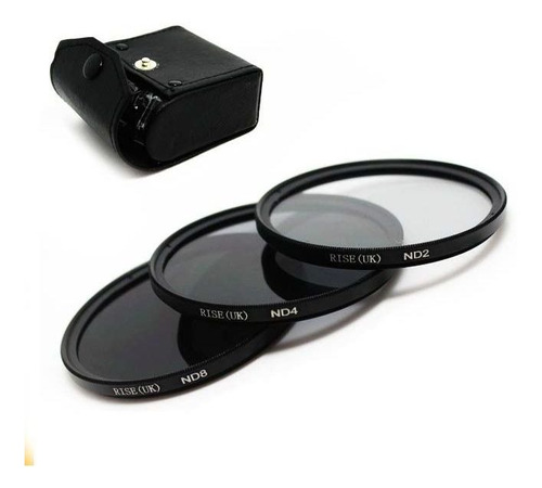 Kit De Filtro Nd2 + Nd4 + Nd8 + Case 72mm Nikon Sony Canon