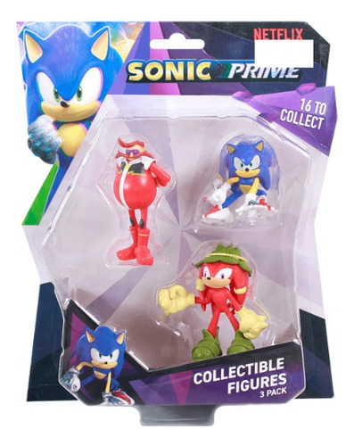 Set X3 De Figuras The Headgehog Sonic, Dr. Eggman Y Knuckles