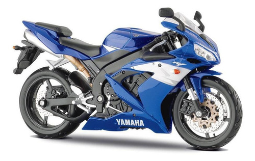 Miniatura Moto Yamaha Yzf R1 Maisto 1:18 Azul