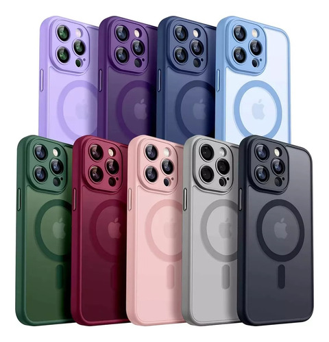 Capinha Case Fosca Color Proteção Câmera Magsafe Para iPhone