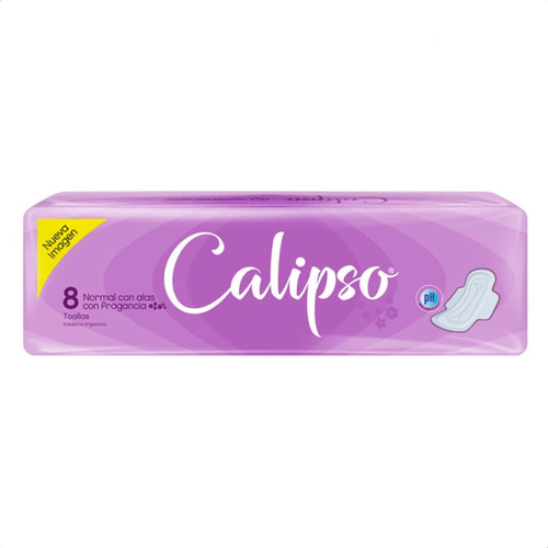 Toallitas Calipso Normal Con Alas Con Perfume X8 Unidades