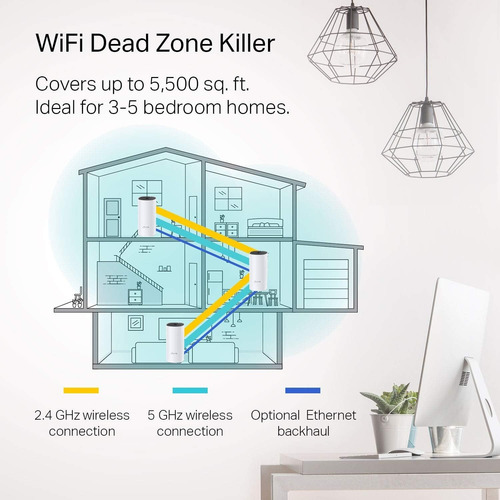 Router Access Point Wifi Mesh Ac1200 Deco M4 Pack 3 1200mbp