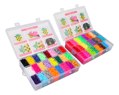 9600 Cuentas De Fusible De 48 Colores De 5 Mm Para Manualida