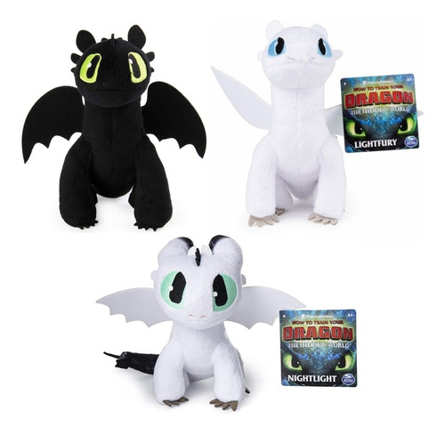 DreamWorks Felpa Dragons Furia Luminosa Dragón Peluche Deluxe Figura 36cm