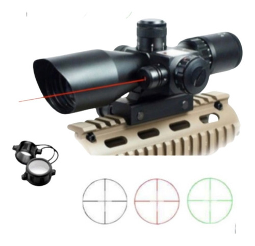 Mira Riflescope 2.5-10x40 Luz Rojo/verde Y Laser Rojo Xtrm C