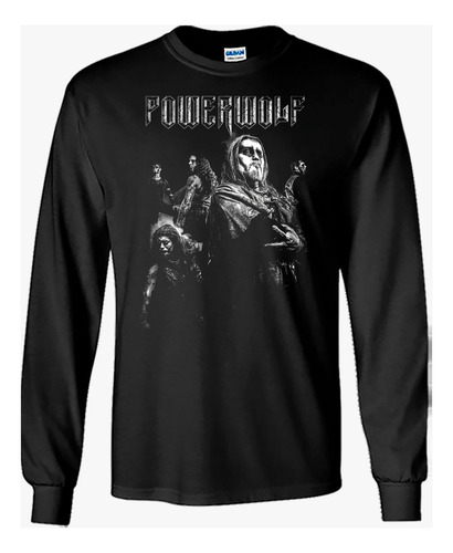 Powerwolf Playera Manga Larga T04