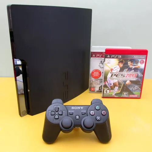 Console Sony PS3 Playstation 3 Slim 160GB com 1 Controle sem Fio e