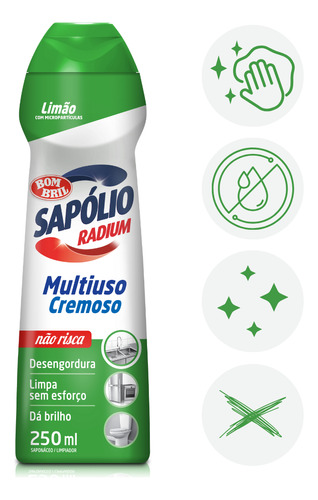 Limpador Cremoso Multiuso Limao Sapolio Radium Bombril 250ml