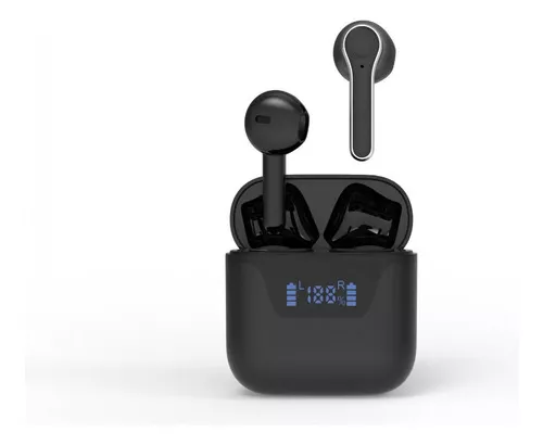Auricular Inalámbrico Bluetooth Netmak Netpod Con Display Color Negro