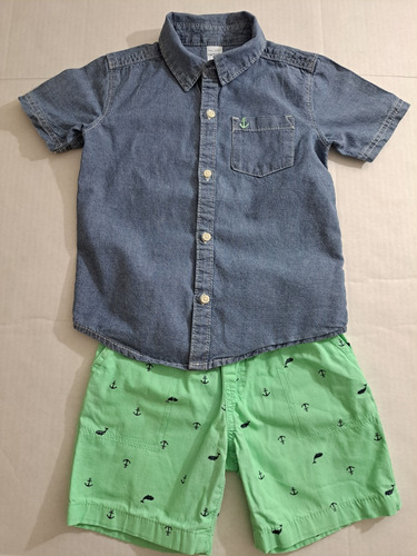 Conjunto Carter's Niño Talla 4 Estilo Marinero