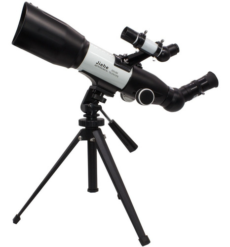 Telescopio Astronomico Profissional Refrator Jiehe 350x60mm Cor Preto/Branco