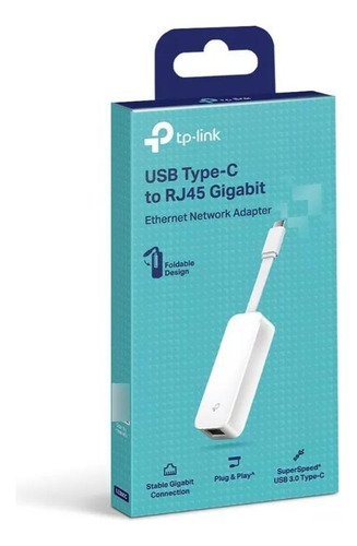 Adaptador Usb Tipo-c Para Lan Rj45 Gigabit Tp-link Ue300c