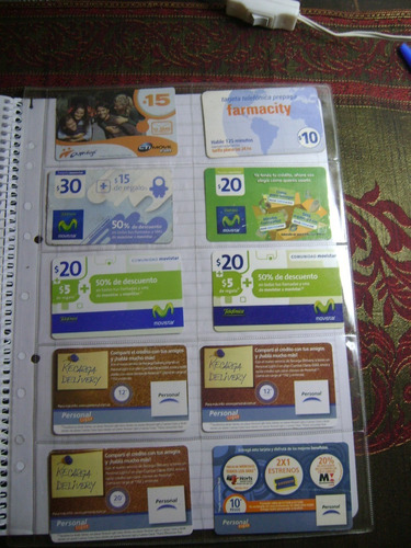 20 Tarjetas Telefonicas Movistar Personal Cti Xi-177