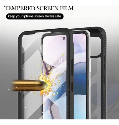 Capa Ace 3 Em 1 Robusta Para Motorola Moto One 5g C1872